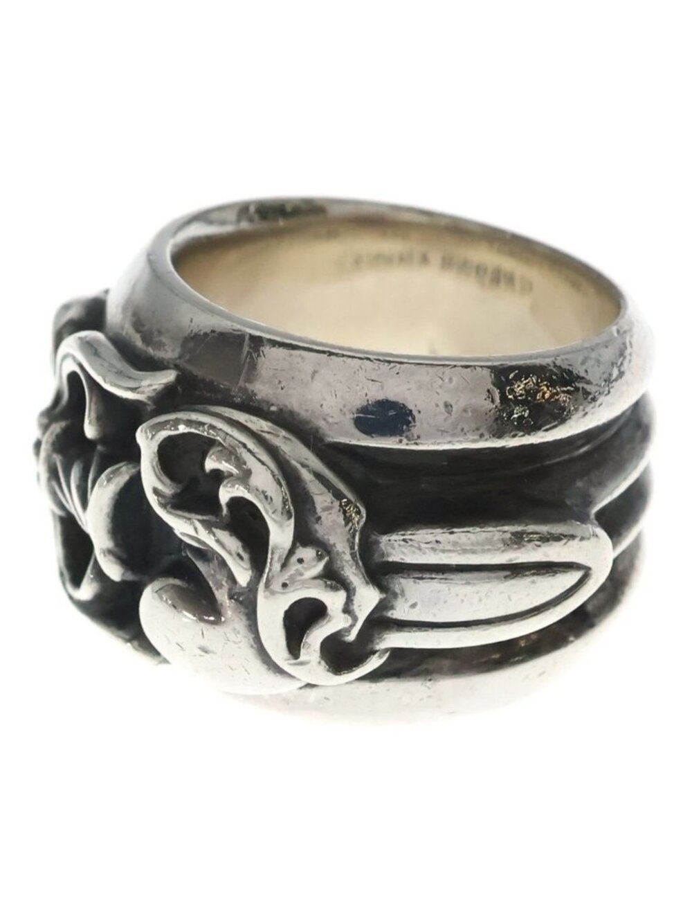 Chrome Hearts Dagger Heart Daga Ring Silver
